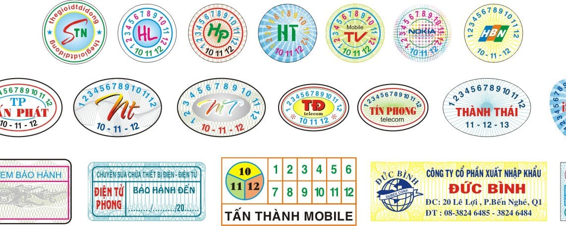 In tem bảo hành giá rẻ tại Hà Nội