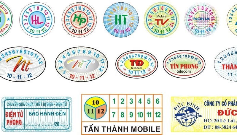 In tem bảo hành giá rẻ tại Hà Nội