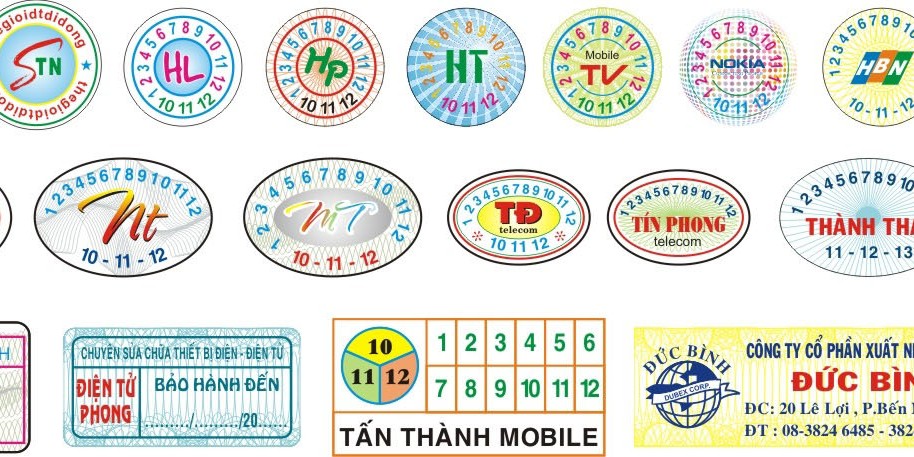 In tem bảo hành giá rẻ tại Hà Nội