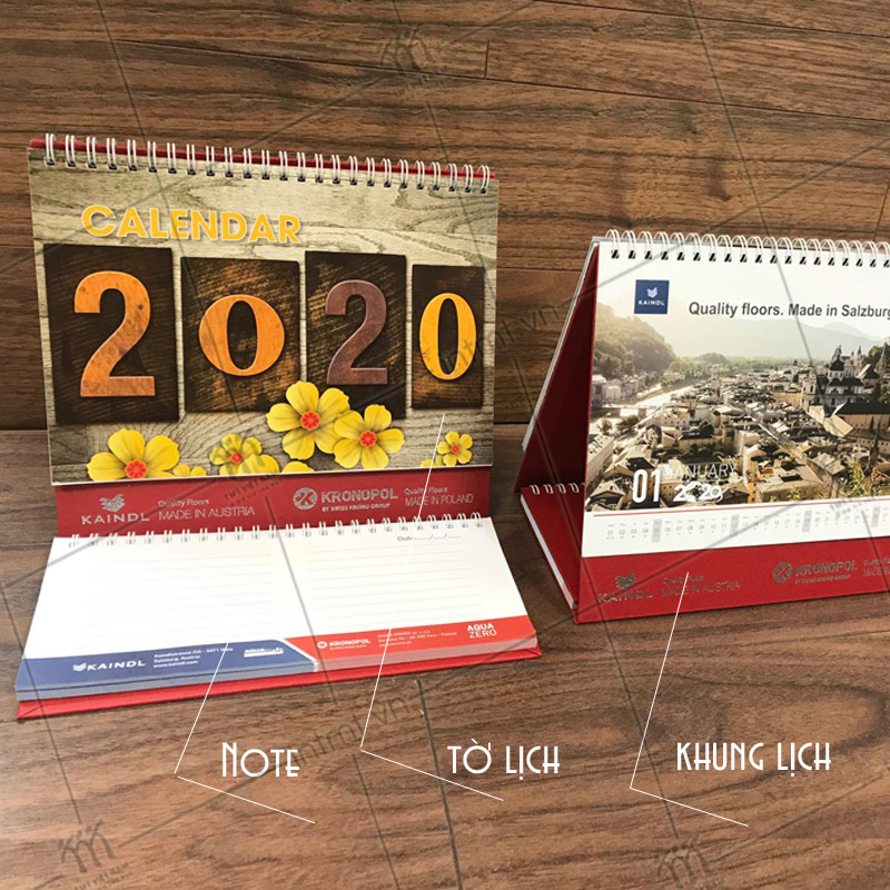 lịch để bàn gồm những gì?