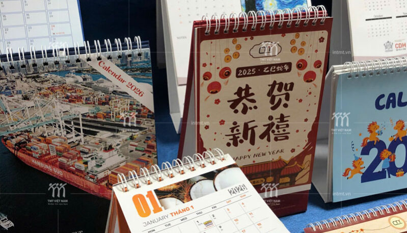 in lịch để bàn tại TMT Việt Nam