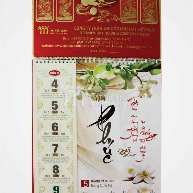 In lịch treo tường