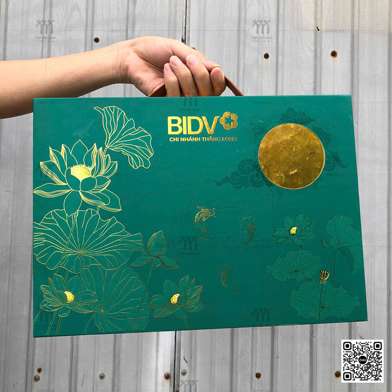Xưởng TMT Việt Nam in hộp đựng bánh trung thu cho ngân hàng BIDV
