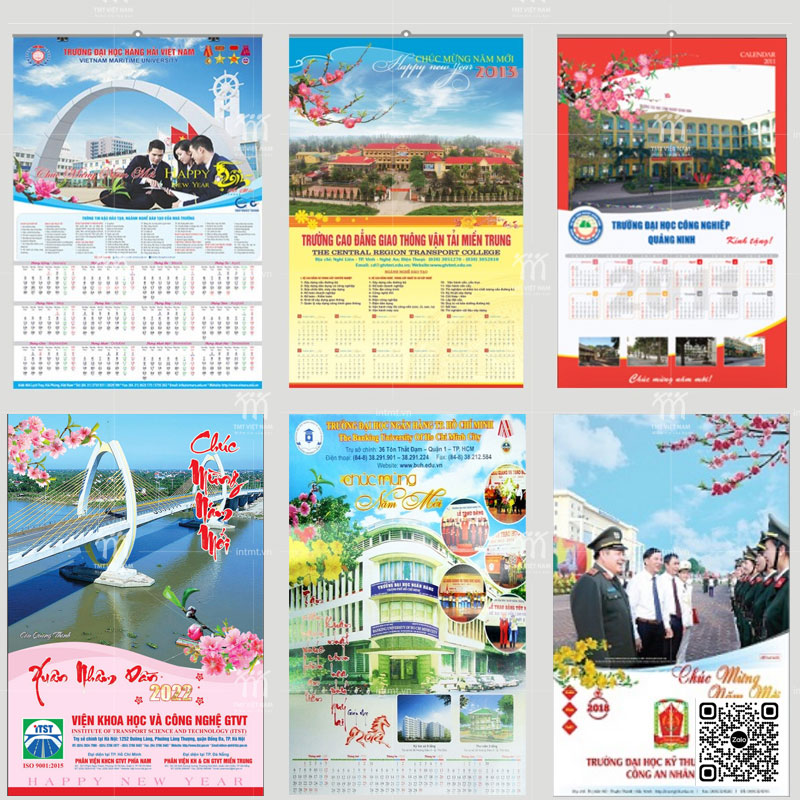 in lịch cho trường đại học