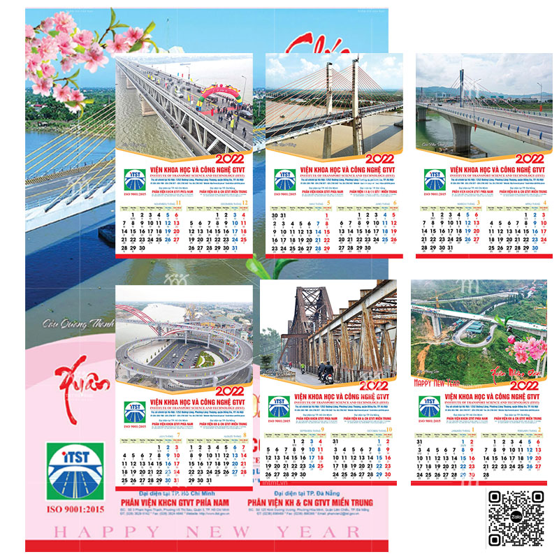 lịch treo tường 7 tờ đại học