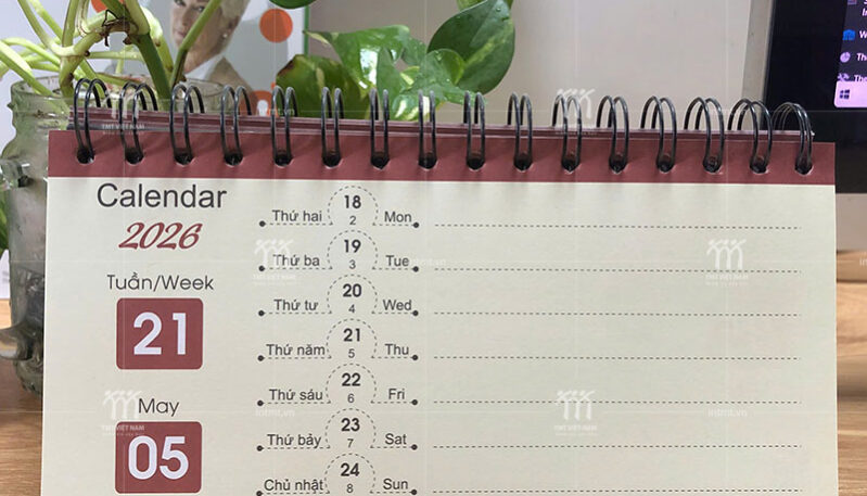 lịch bàn chữ A tại in TMT Việt Nam