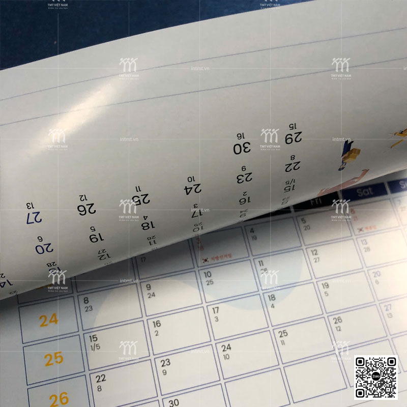 giấy C200gsm in tờ lịch bàn