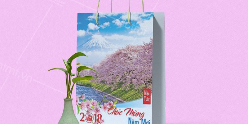 mẫu túi giấy đựng lịch tết để bàn 7