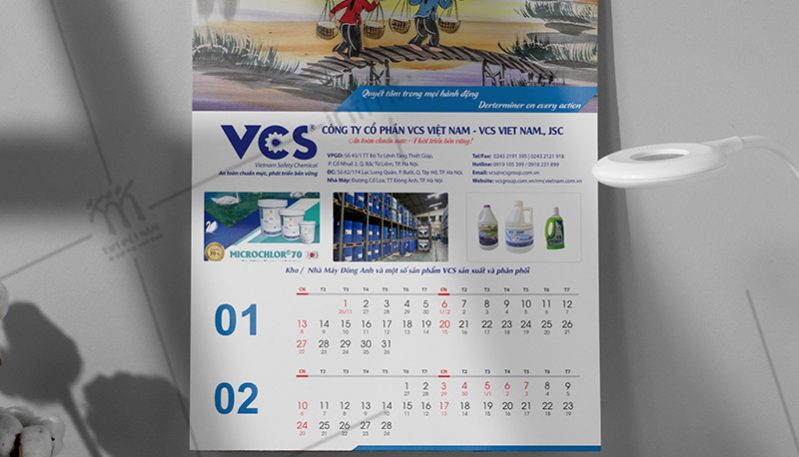 lịch lò xo 7 tờ mẫu 1