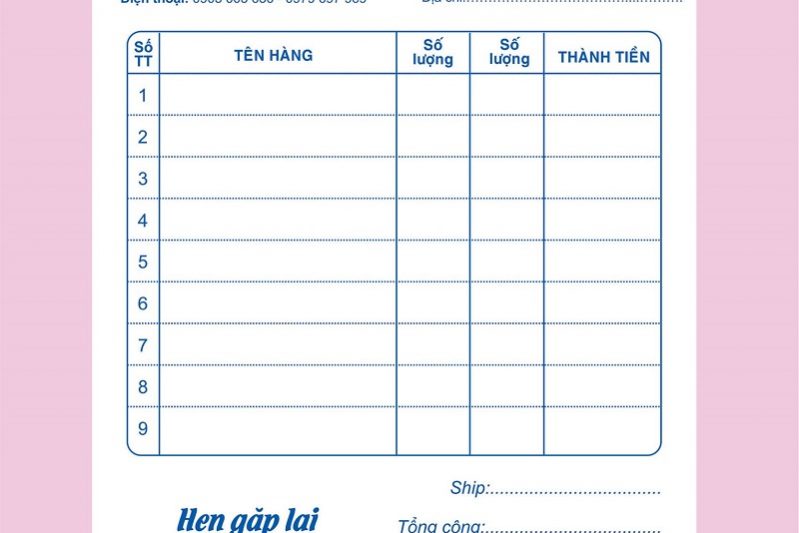 Nơi in hóa đơn mọi số lượng với giá tốt nhất