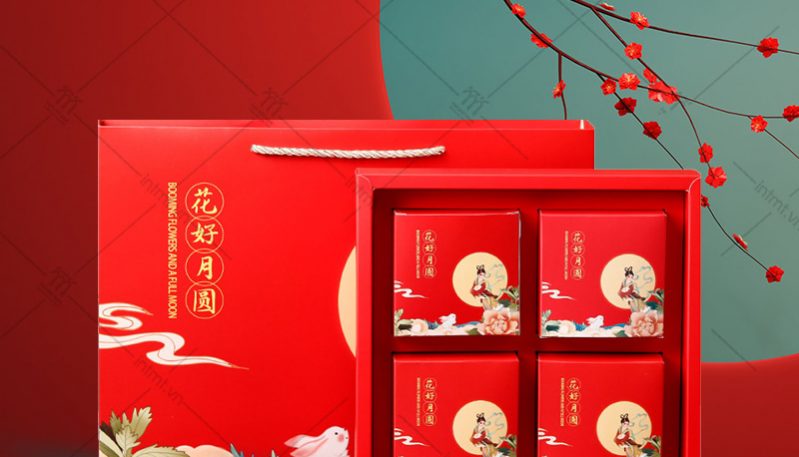 chất liệu giấy Ivory in hộp bánh trung thu