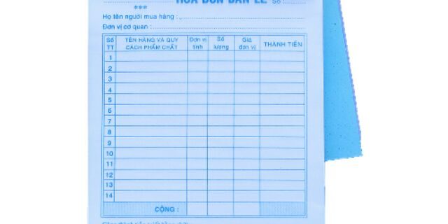 hóa đơn bán lẻ