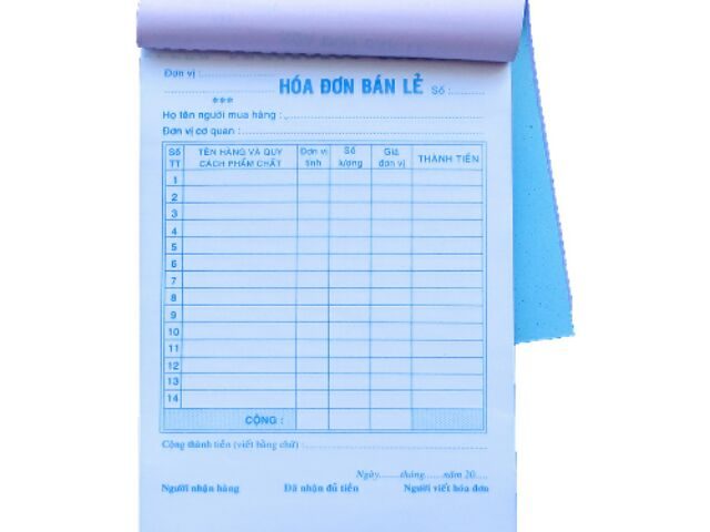 hóa đơn bán lẻ
