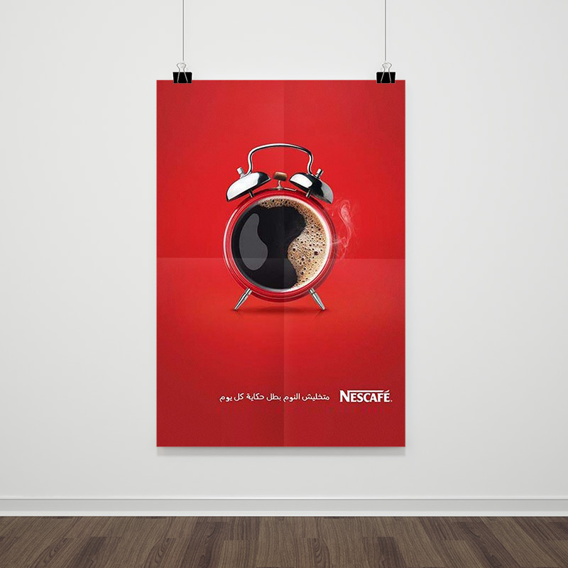 mẫu poster thương hiệu NESCAFE