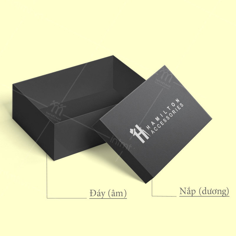 Mẫu thiết kế hộp đựng giày nắp âm dương