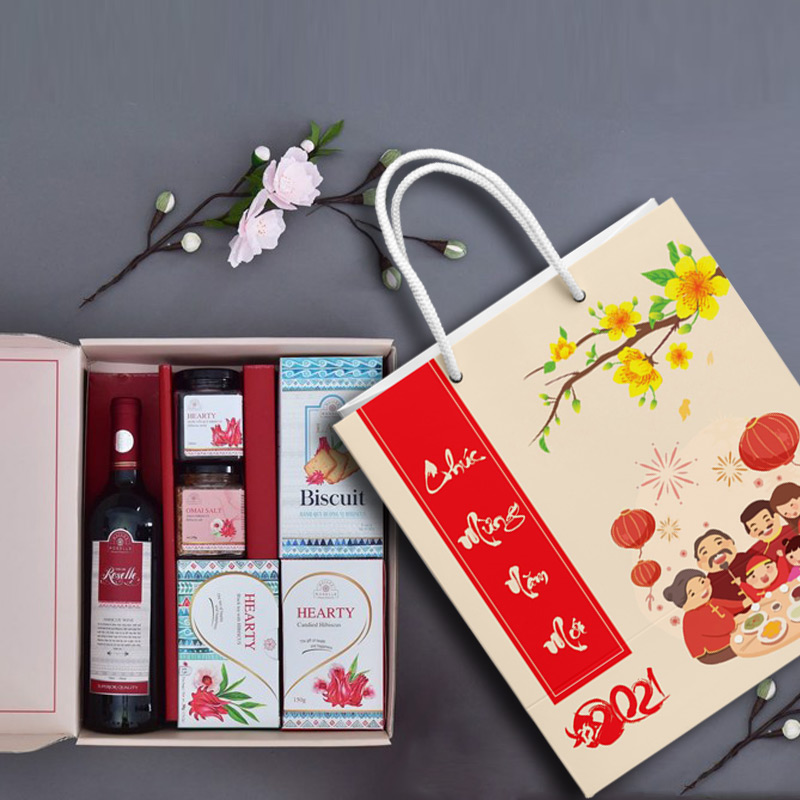hộp giấy đựng quà tết chibi