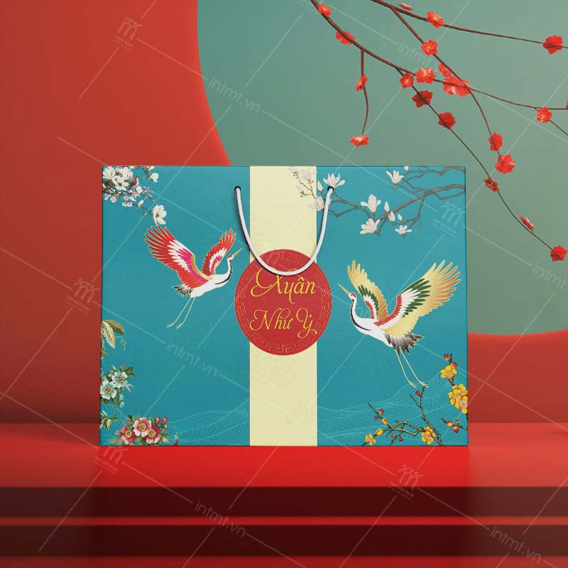 in túi giấy đựng quà tết mẫu 3