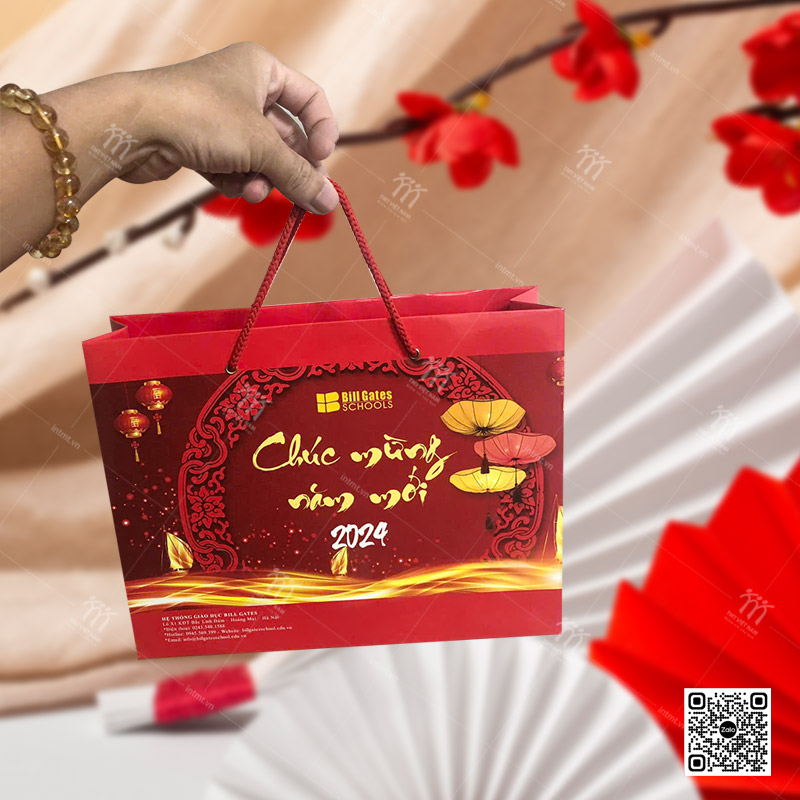 túi giáy đựng quà tết lịch bàn