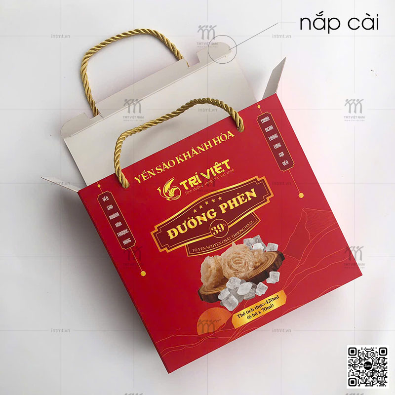 hộp giấy đựng yến nắp cài