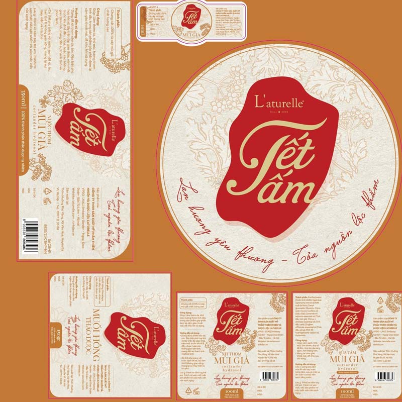 bộ tem nhãn nước thơm