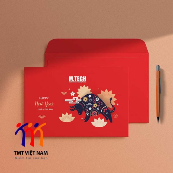 Mẫu phong bì A5 chúc mừng năm mới