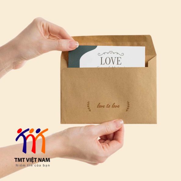 mẫu phong bì kraft đơn giản