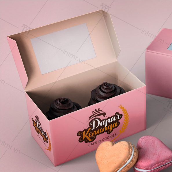 Hộp giấy bóng kính đựng bánh