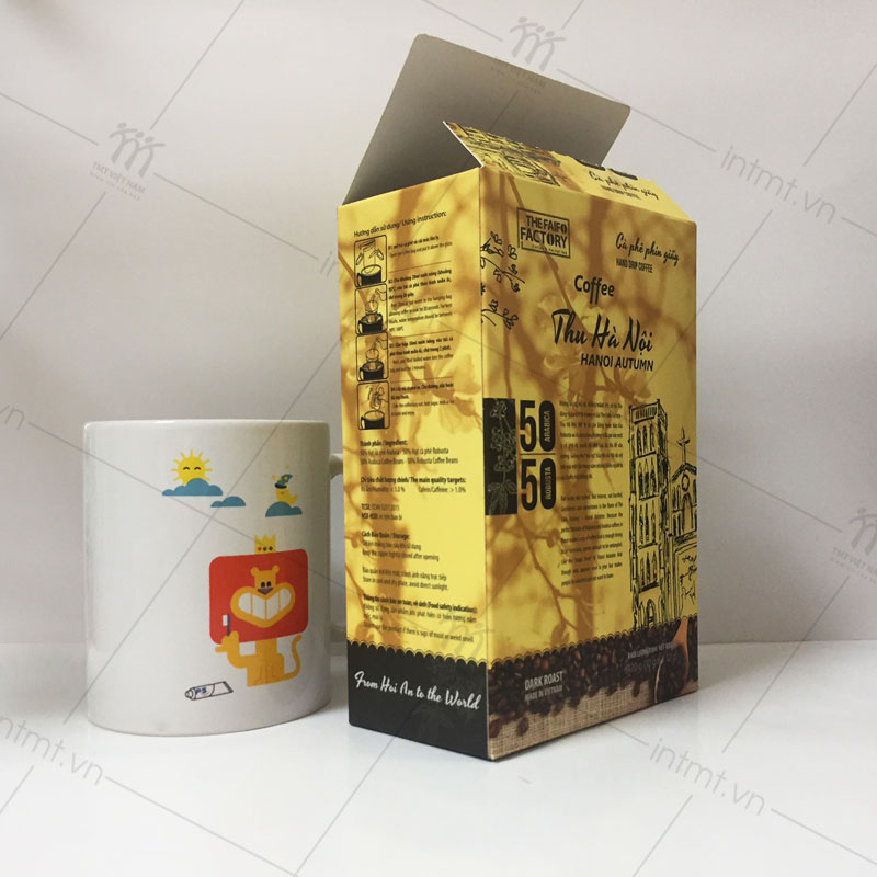 mẫu hộp giấy đựng cà phê