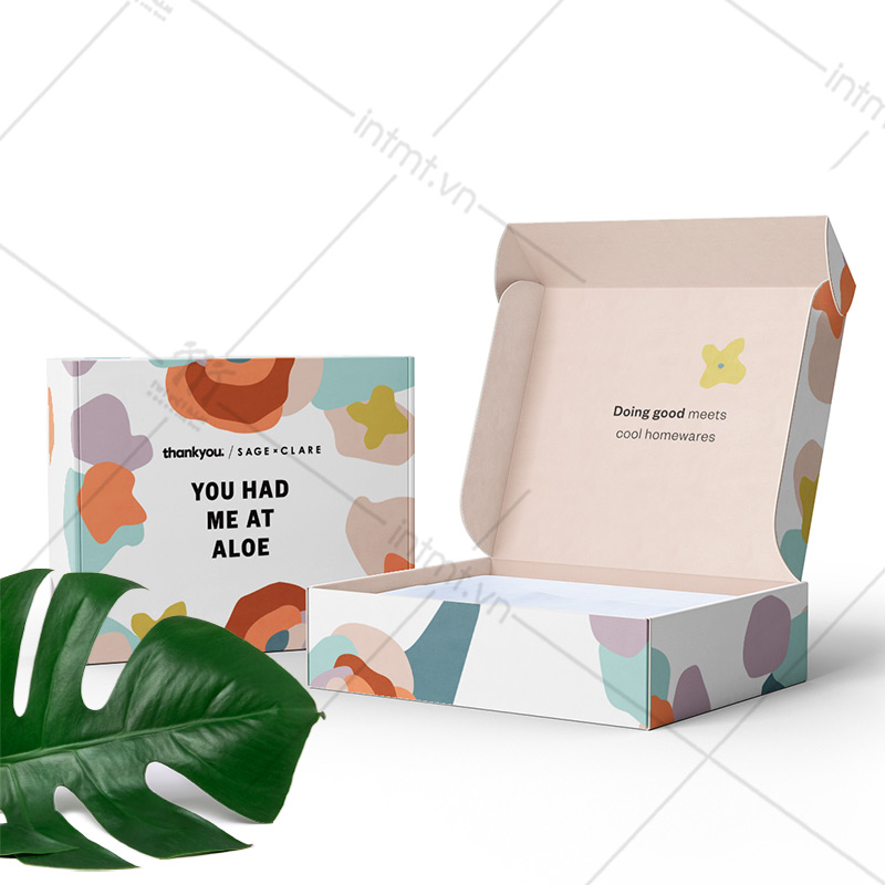 hộp carton sóng đựng quần áo mẫu 2