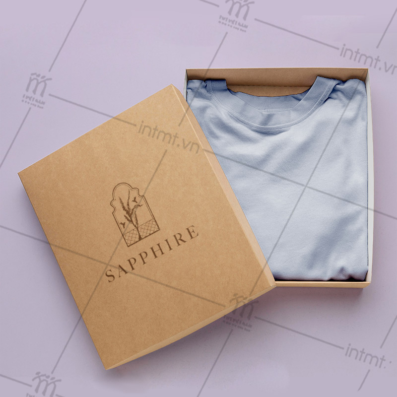 mẫu hộp đựng quần áo chất liệu giấy Kraft