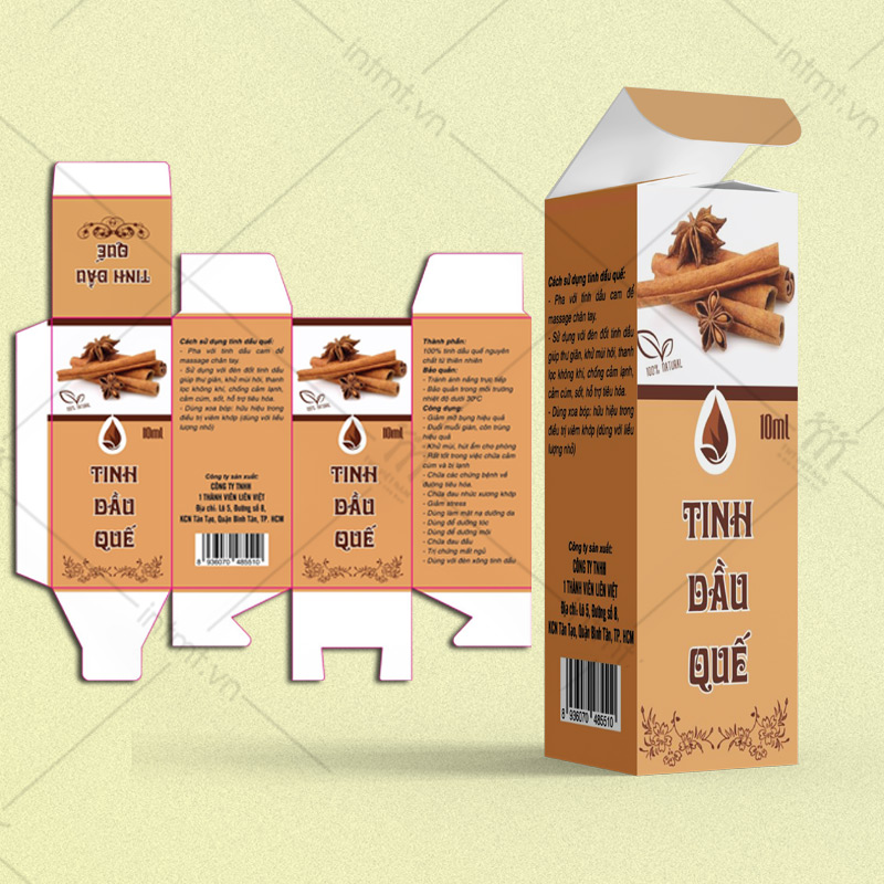 thiết kế hộp gấy đựng tinh dầu