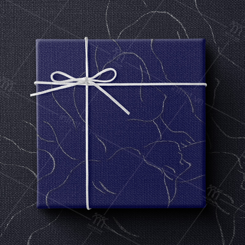 hộp đựng quà tặng vuông nàu xanh tím