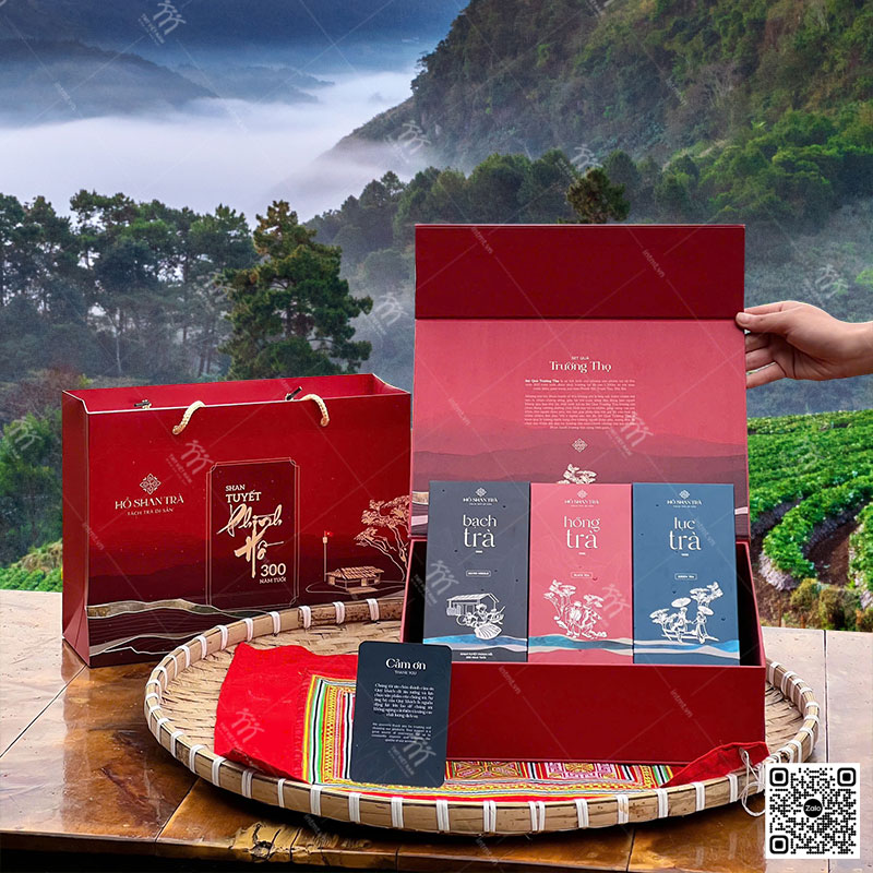 bộ ấn phẩm bao bì hộp đựng trà