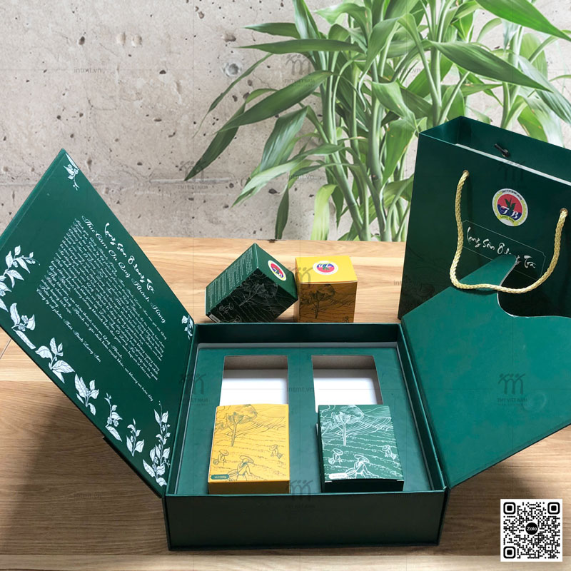 hộp đựng trà 2 cánh mở