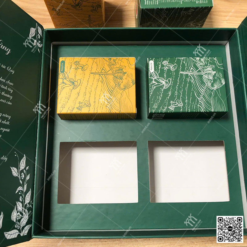 Khay carton lạnh bồi giấy trong hộp đựng trà