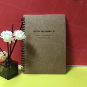Mẫu Sổ lò xo bồi giấy Kraft in một màu