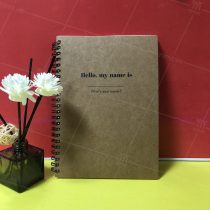Mẫu Sổ lò xo bồi giấy Kraft in một màu