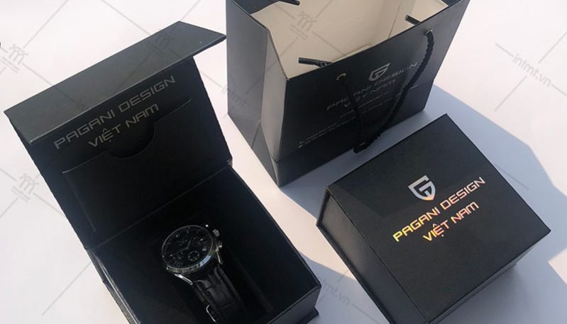 bộ túi giấy & hộp cứng đựng hồng hồ thương hiệu PAGANI
