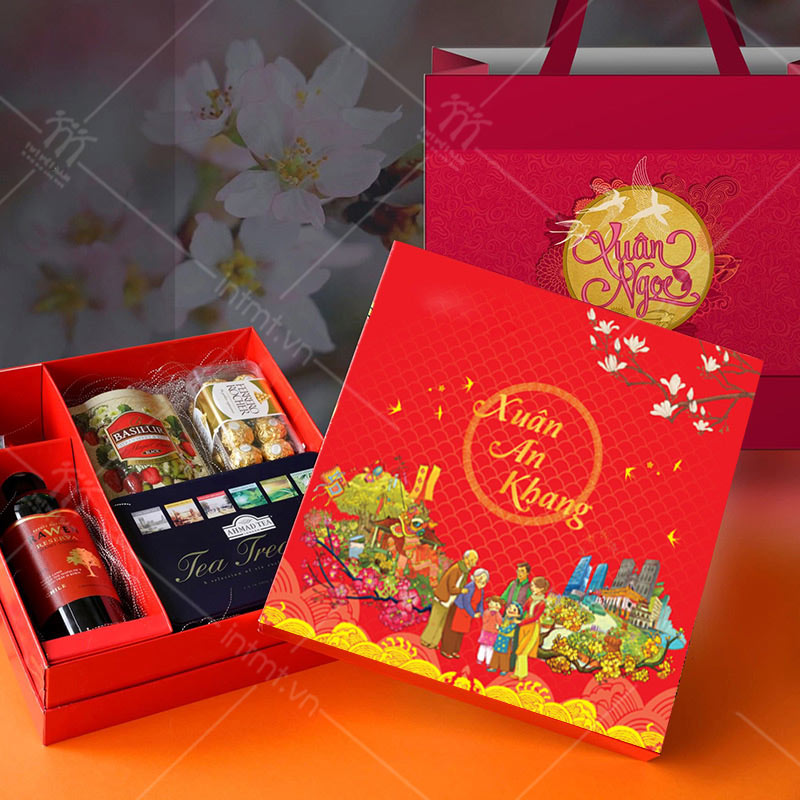 hộp đựng quà tết có sẵn 2023 mẫu 1 ảnh 2