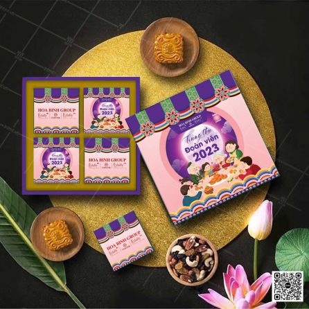 mẫu hộp đựng bánh trung thu 2023 Hòa Bình Group 5