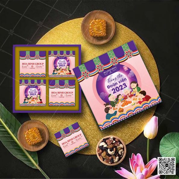 mẫu hộp đựng bánh trung thu 2023 Hòa Bình Group 5