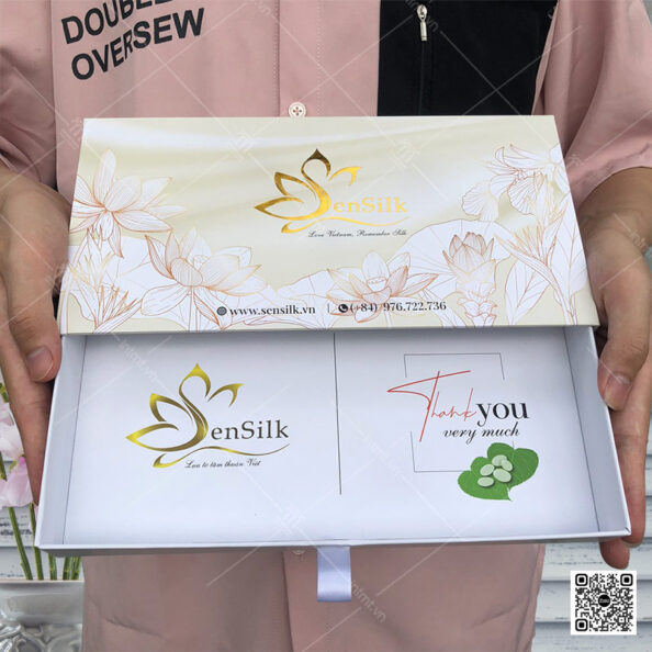 hộp cứng carton lạnh ctl94 đựng khăn lụa - ảnh 1