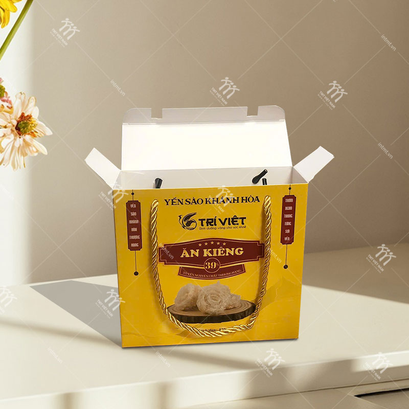 hộp giấy ivory đựng yến HG15