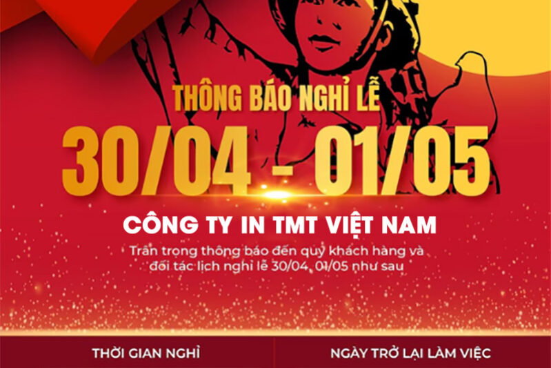 thông báo lịch nghỉ lễ 30/4 - 1/5/2025