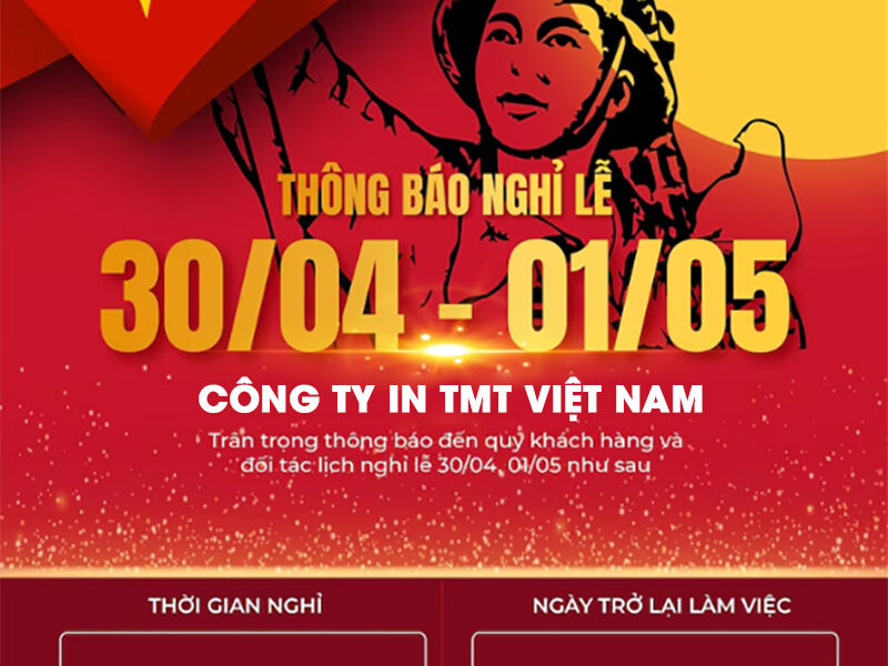thông báo lịch nghỉ lễ 30/4 - 1/5/2025