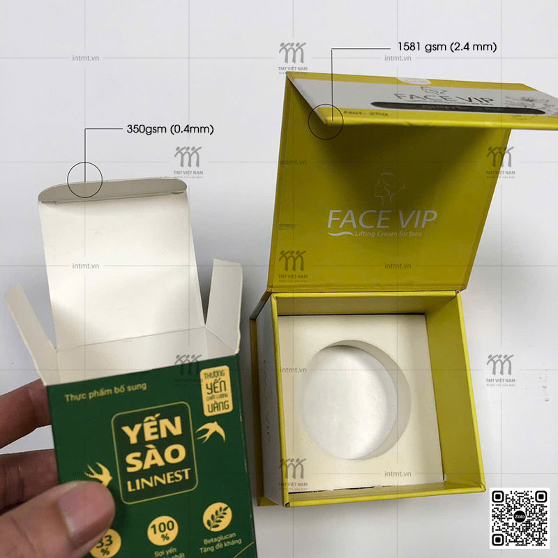 so sánh hộp giấy mềm với hộp giấy bìa cứng