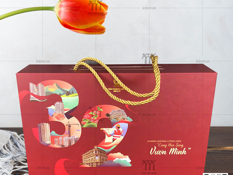 mẫu hộp đựng quà tặng của Tân Hoàng Minh Group