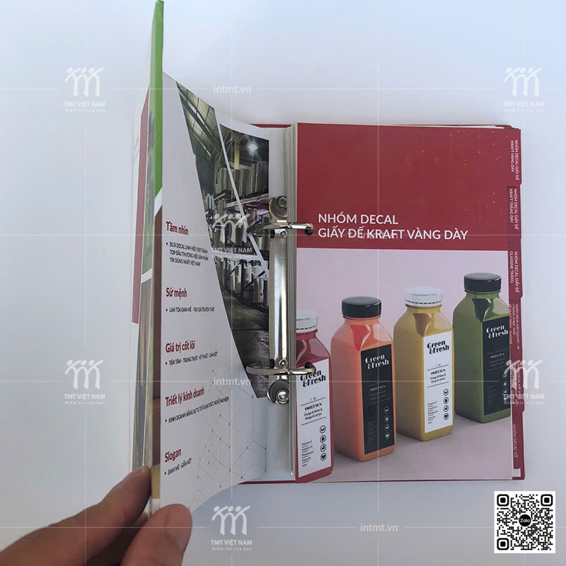 catalogue chất liệu bìa cứng