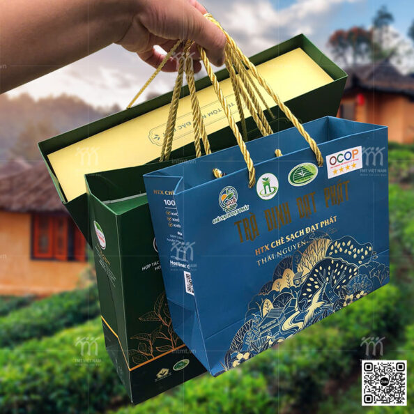 Bộ túi hộp đựng trà nhiều loại OCOP mã CLT132