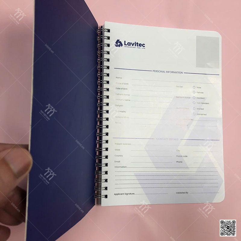 Sổ tay bìa mềm giấy ivory 400gsm